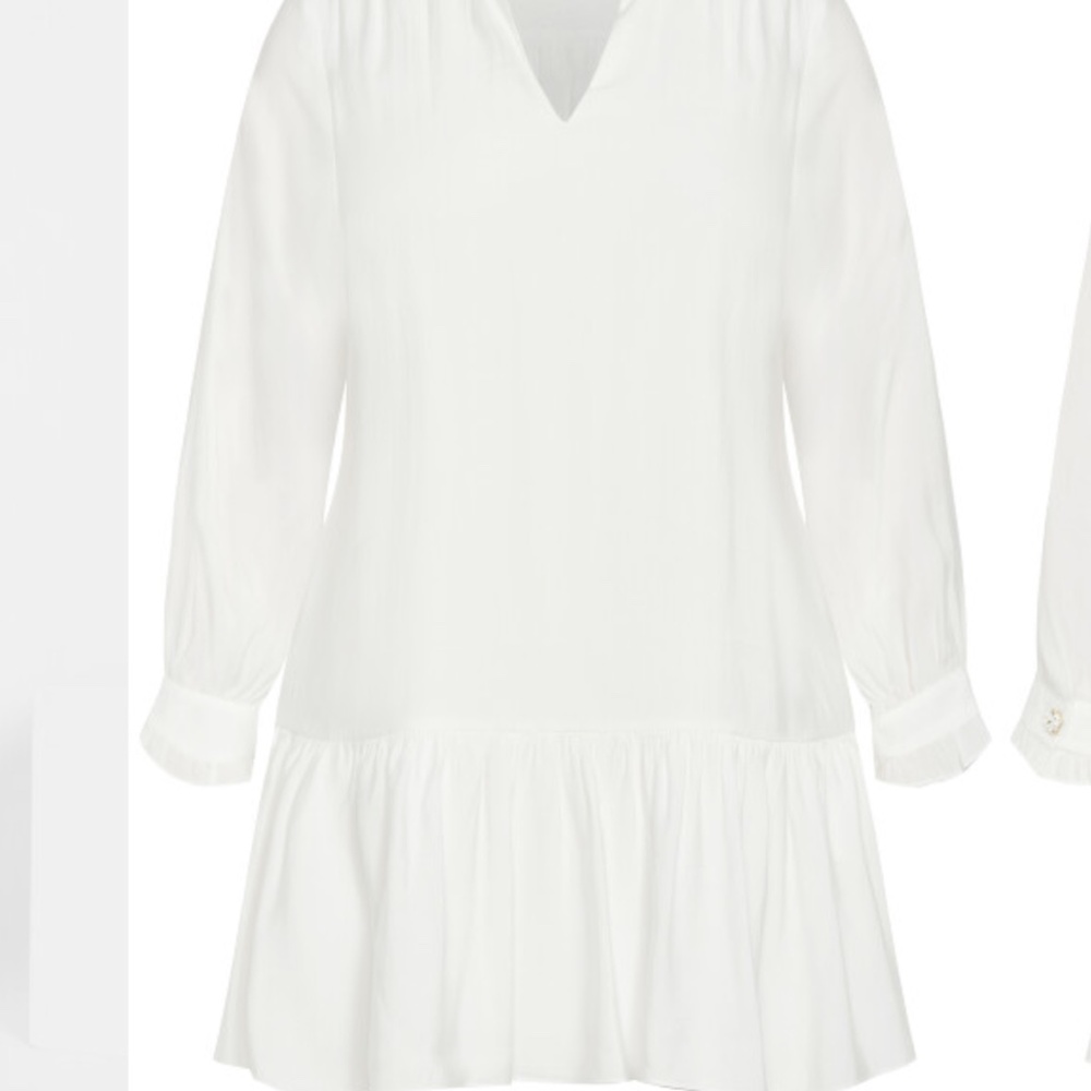 City Chic Laylo Ruffle Hem Long Sleeve Dress (Plus) M/18W - Picture 3 of 16